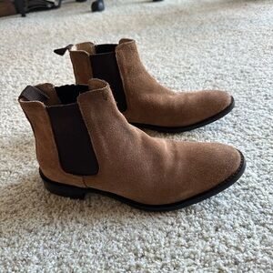 Men's Suede Chelsea Boots in Brown